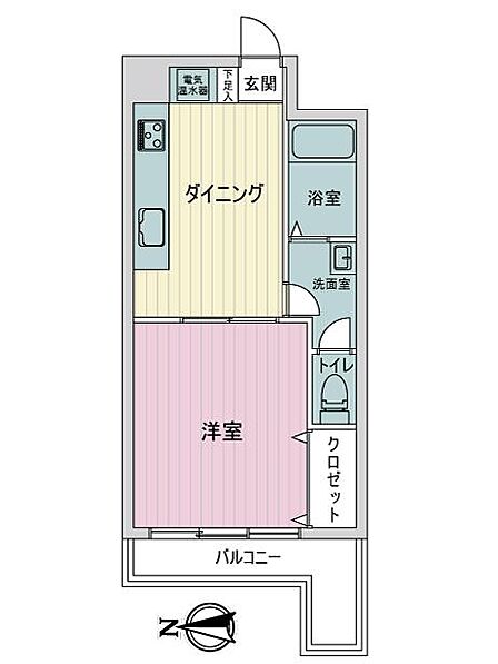 1DK 間取り