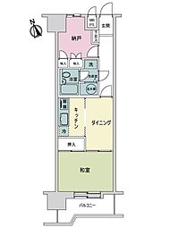 ライオンズマンション本町第2 1DKの間取図画像