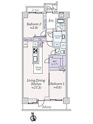 間取図画像 2LDK