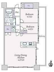 間取図画像 2LDK