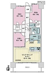 ガーデンイーストアイランド 3LDKの間取図画像