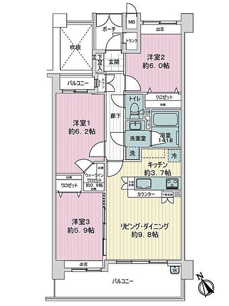 間取りを拡大表示