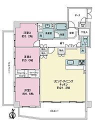 ロイヤルアーク藤崎南 3LDKの間取図画像