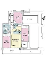 ライオンズ平尾サーパスレジデンス 3LDKの間取図画像