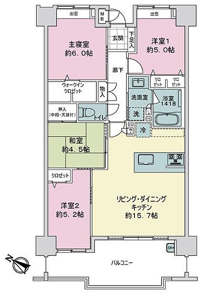 間取りを拡大表示