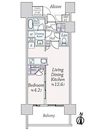 ワコーレ塚口駅前ファーストエンブレム 1LDKの間取図画像