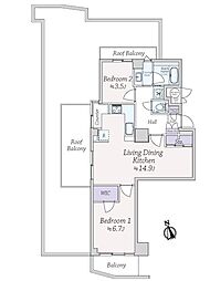 間取図画像 2LDK