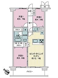 間取図画像 3LDK