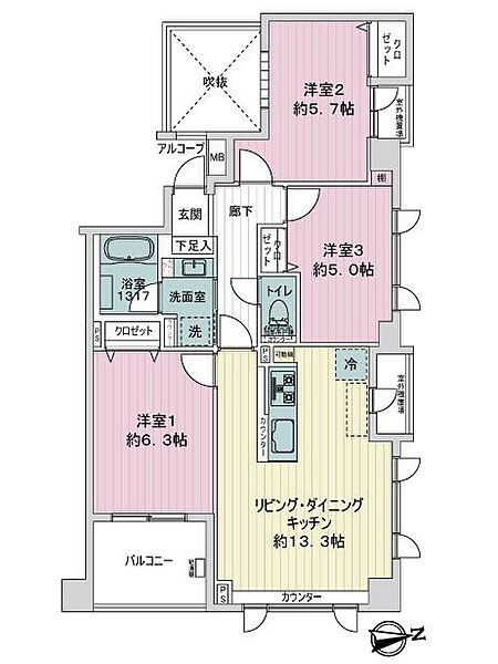間取りを拡大表示