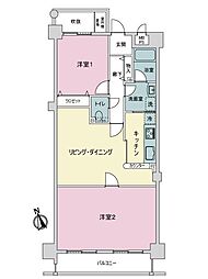 フォルム洛北 2LDKの間取図画像