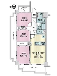 ライオンズマンション綱島東 3LDKの間取図画像