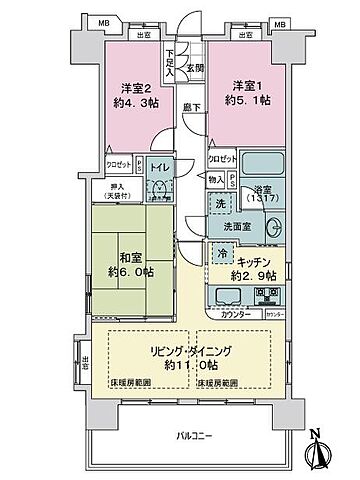 間取り ドラゴンマンション赤羽壱番館 10階/-