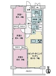 サニーコート滝野川 3LDKの間取図画像