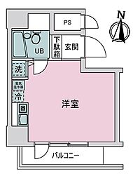 マック梅島コート ワンルームの間取図画像