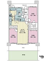 レクセルガーデン草加松原 3LDKの間取図画像