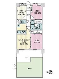 ライオンズマンション北綾瀬第7 2SLDKの間取図画像