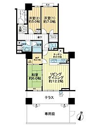 ブランズシティ守谷 3LDKの間取図画像