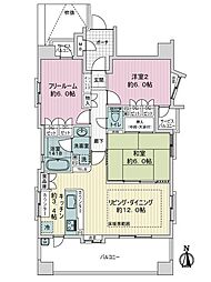リッツ吹田デュオ 2SLDKの間取り