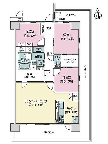 間取りを拡大表示