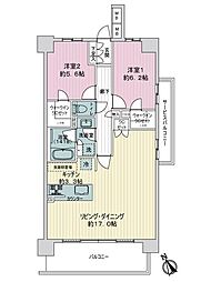 サンクレイドル岐阜 2LDKの間取図画像