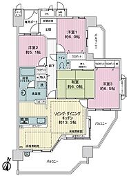 ライオンズマンション早田 4LDKの間取図画像