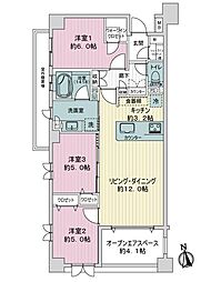 グランシティユーロレジデンス葛西 3LDKの間取図画像
