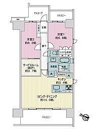 間取図画像 2SLDK