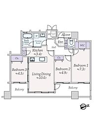 間取図画像 3LDK