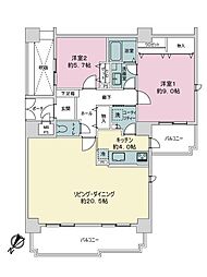 間取図画像 2LDK