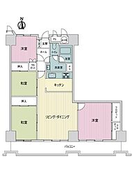 スカイハイツ玉藻 4LDKの間取図画像