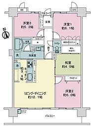 サーパス福島 4LDKの間取図画像