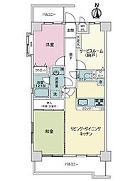 ライオンズマンション徳島南佐古 2SLDKの間取図画像