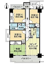 サーパス萱町公園 4LDKの間取図画像