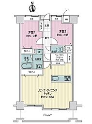 アルファステイツ高須北館 2LDKの間取図画像