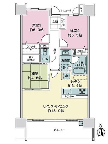 間取り サーパス松江駅南レジデンス 8階/-