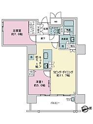 プレミスト香林坊 2LDKの間取り
