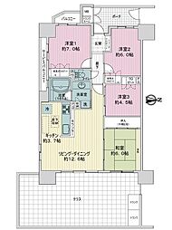サーパス大泉東 4LDKの間取図画像