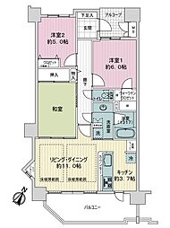 サーパス青山 3LDKの間取図画像