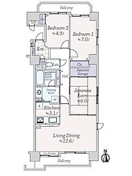 間取図画像 3LDK