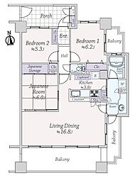 間取図画像 3LDK