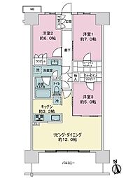 レーベン宇都宮元今泉GRANXE 3LDKの間取図画像