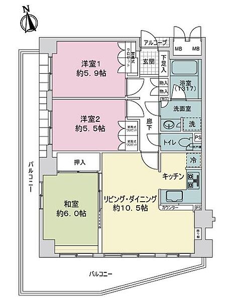 間取りを拡大表示