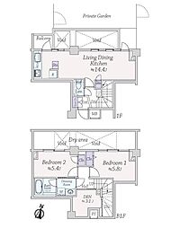 間取図画像 2SLDK
