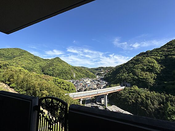 バルコニーから...