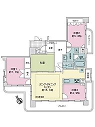 ビバシティ樺島 4LDKの間取図画像