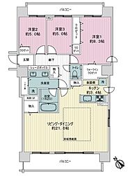 ブランズ宮の森 3LDKの間取図画像