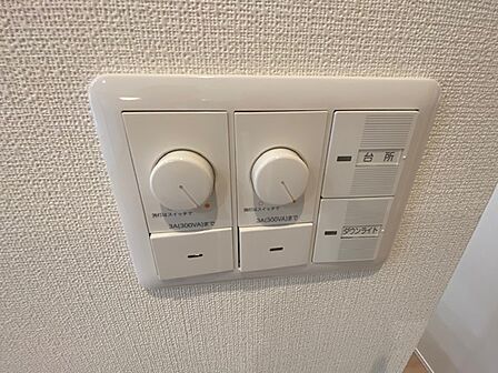 リビングダイニング照明スイッチ調光機能付き