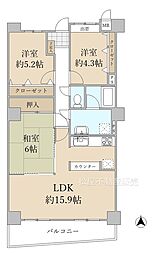 ニューライフ浜松2壱番館 3LDKの間取図画像