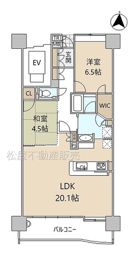 2LDK 間取り