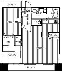 アートウィル赤坂 2LDKの間取図画像